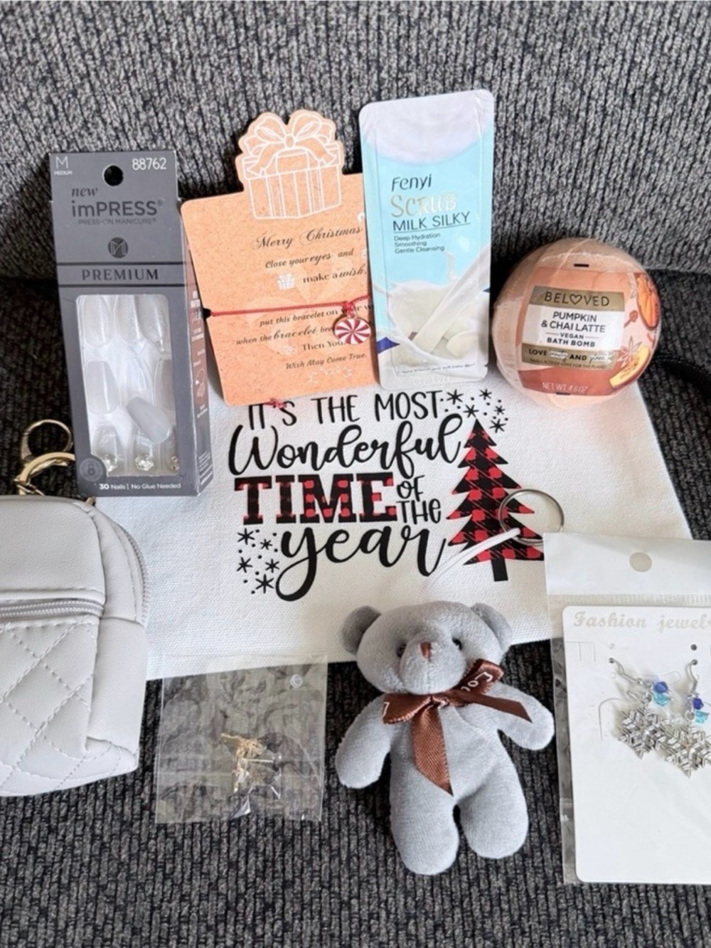 #1279 Gift Bundle Lot of 9 | Beauty, Jewelry, Mini Backpack, Bath Bomb, and more